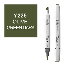 [SHINHAN 1210225] SHINHAN Touch Brush Twin Marker Y225 Olive Green Dark