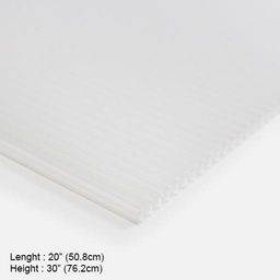 [OVJ 8888888820800] OVJ Plastic Corrugated Board 3mm x 50cm x 75cm White