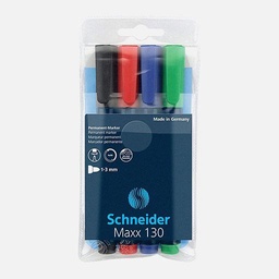 [SCHNEIDER 113094] SCHNEIDER Maxx 130 Permanent Marker Bullet Tip Set x 4