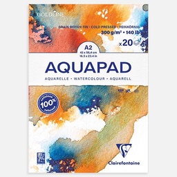 [CLAIREFONTAINE 975723] CLAIREFONTAINE Aquapad Watercolor Paper Pad 300gsm Cold Press A2 x 20