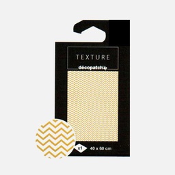 [DECOPATCH TD780] DECOPATCH Texture Paper 40cm x 60cm Foil Zig Zag