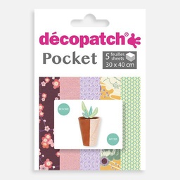 [DECOPATCH DP025] DECOPATCH Decoupage Paper 30cm x 40cm x 5 Collection 25