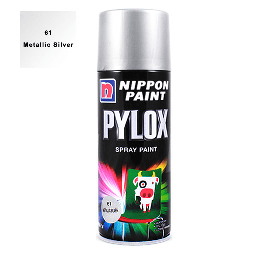 [NIPPON 8888866704551] NIPPON Pylox Spray Paint 400ml 61 Metallic Silver