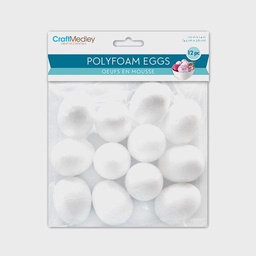 [MULTICRAFT PE001] MULTICRAFT Craft Medley Foam Egg 5cm x 12
