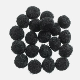 [RAYHER 7651101] RAYHER Pompons 10mm x 65 Black