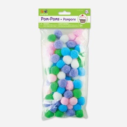 [MULTICRAFT KC210B] MULTICRAFT Krafty Kids Pom Pom 1” Pastel Set x 80