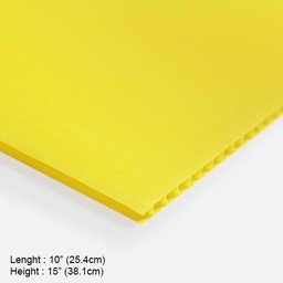 [OVJ 8888888822211] OVJ Plastic Corrugated Board 10” x 15” Yellow