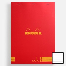 [RHODIA 18973] RHODIA Basics “R” Lined Notepad 90gsm A4 x 70 Poppy