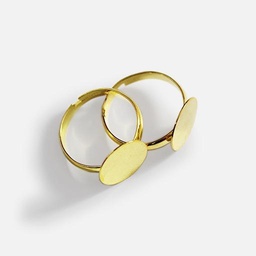 [RAYHER 2228606] RAYHER Ring Base w/ Plate 12mm x 2 Gold