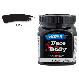 [DERIVAN 1FP2BK] DERIVAN Face & Body Paint 250ml Black