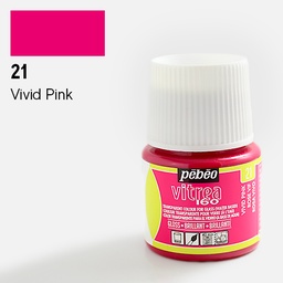 [PEBEO 111021] PEBEO Vitrea 160 Water-Based Glass Paint 45ml Vivid Pink