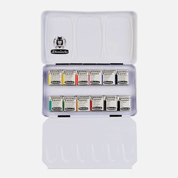 [SCHMINCKE 75112097] SCHMINCKE Akademie Watercolor 1/2 Pan Set x 12