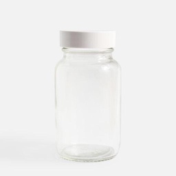 [OVJ 8888888823199] OVJ Glass Bottle Wide Mouth 100ml (White Cap Included)