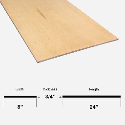 [BUD NOSEN 3710] BUD NOSEN Basswood Sheet 3/4” x 8” x 24”