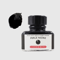 [JACQUES HERBIN 13009T] JACQUES HERBIN Fountain Pen Ink 30ml Pearl Black (Perle Noire)