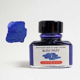 [JACQUES HERBIN 13019T] JACQUES HERBIN Fountain Pen Ink 30ml Midnight Blue