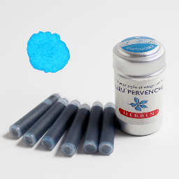 [JACQUES HERBIN 20113T] JACQUES HERBIN Fountain Pen Ink Cartridge x 6 Periwinkle Blue ( BLEU PERVENCHE )
