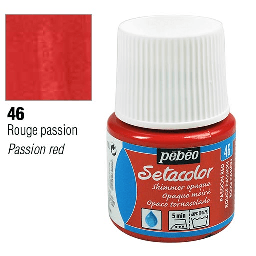 [PEBEO 295046] PEBEO Setacolor Opaque 45ml 46 Shimmer Passion Red