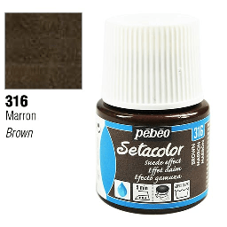 [PEBEO 295316] PEBEO Setacolor Suede Effect 45ml 316 Brown