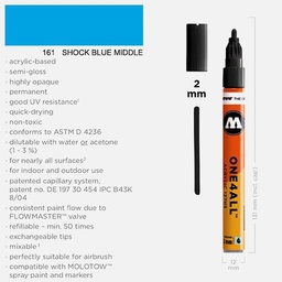 [MOLOTOW 127205] MOLOTOW One4All Acrylic Marker 2mm 161 Shock Blue Middle