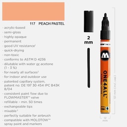 [MOLOTOW 127214] MOLOTOW One4All Acrylic Marker 2mm 117 Peach Pastel