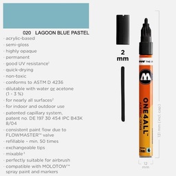 [MOLOTOW 127215] MOLOTOW One4All Acrylic Marker 2mm 020 Lagoon Blue Pastel