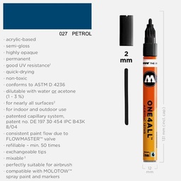 [MOLOTOW 127219] MOLOTOW One4All Acrylic Marker 2mm 027 Petrol
