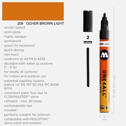 [MOLOTOW 127225] MOLOTOW One4All Acrylic Marker 2mm 208 Ocher Brown Light