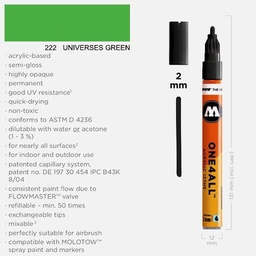 [MOLOTOW 127234] MOLOTOW One4All Acrylic Marker 2mm 222 Universes Green