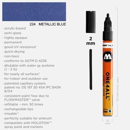 [MOLOTOW 127302] MOLOTOW One4All Acrylic Marker 2mm 224 Metallic Blue