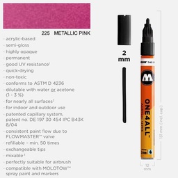[MOLOTOW 127303] MOLOTOW One4All Acrylic Marker 2mm 225 Metallic Pink