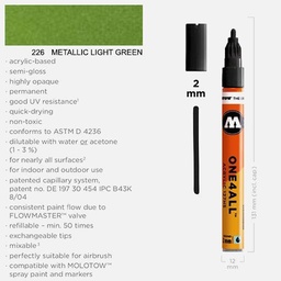 [MOLOTOW 127304] MOLOTOW One4All Acrylic Marker 2mm 226 Metallic Green