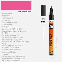 [MOLOTOW 127408] MOLOTOW One4All Acrylic Marker 1.5mm 200 Neon Pink