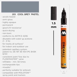 [MOLOTOW 127418] MOLOTOW One4All Acrylic Marker 1.5mm 203 Cool Grey Pastel