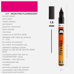 [MOLOTOW 127431] MOLOTOW One4All Acrylic Marker 1.5mm 217 Neon Pink Fluorescent
