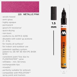 [MOLOTOW 127503] MOLOTOW One4All Acrylic Marker 1.5mm 225 Metallic Pink