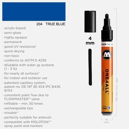 [MOLOTOW 227206] MOLOTOW One4All Acrylic Marker 4mm 204 True Blue