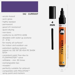 [MOLOTOW 227207] MOLOTOW One4All Acrylic Marker 4mm 042 Currant