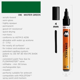 [MOLOTOW 227209] MOLOTOW One4All Acrylic Marker 4mm 096 Mister Green