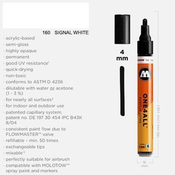 [MOLOTOW 227211] MOLOTOW One4All Acrylic Marker 4mm 160 Signal White