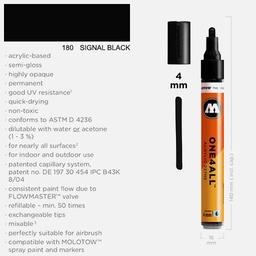 [MOLOTOW 227212] MOLOTOW One4All Acrylic Marker 4mm 180 Signal Black