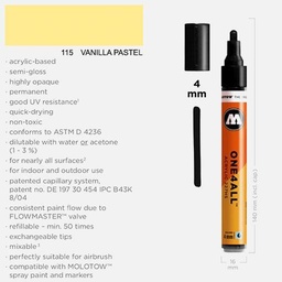 [MOLOTOW 227213] MOLOTOW One4All Acrylic Marker 4mm 115 Vanilla Pastel
