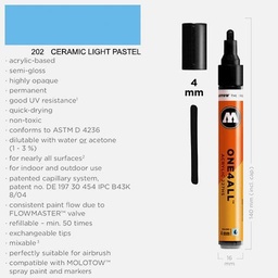 [MOLOTOW 227217] MOLOTOW One4All Acrylic Marker 4mm 202 Ceramic Light Pastel