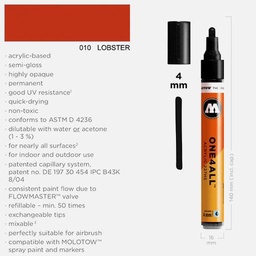 [MOLOTOW 227224] MOLOTOW One4All Acrylic Marker 4mm 010 Lobster