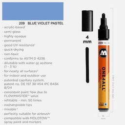 [MOLOTOW 227228] MOLOTOW One4All Acrylic Marker 4mm 209 Blue Violet Pastel