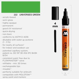 [MOLOTOW 227234] MOLOTOW One4All Acrylic Marker 4mm 222 Universes Green