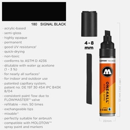 [MOLOTOW 327555] MOLOTOW One4All Acrylic Marker 8mm 180 Signal Black