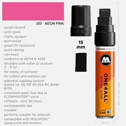 [MOLOTOW 627208] MOLOTOW One4All Acrylic Marker 15mm 200 Neon Pink