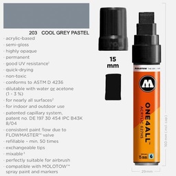 [MOLOTOW 627218] MOLOTOW One4All Acrylic Marker 15mm 203 Cool Grey Pastel