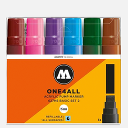 [MOLOTOW 200460] MOLOTOW One4All Acrylic Pump Marker 15mm Basic Set 2 x 6